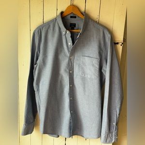 J. Crew Blue Flex Oxford, Slim Cut